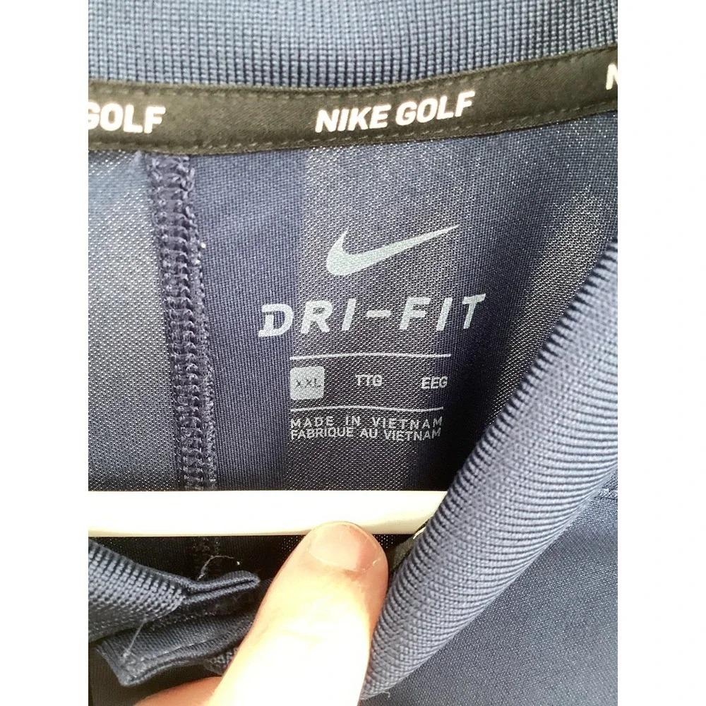 Men's Nike Golf Short Sleeved Performance Polo Navy‎ Blue 2XL